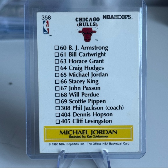 1990 Michael Jordan NBA Hoops Chicago Bulls. NBA champions. - Picture 2 of 2